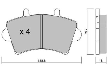 Комплект тормозных колодок AISIN BPRE-1005